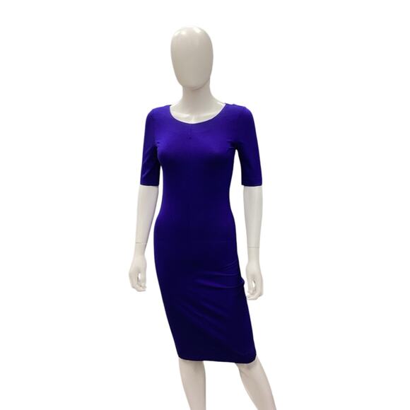 Diane Von Furstenberg Women’s Dress Size S Petite Short Sleeve Cobalt Blue - Picture 1 of 5